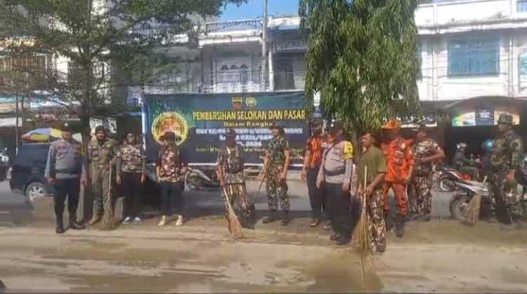 HUT Kodam I/BB ke-74 Laksanakan Karya Bhakti TNI, Kodim 0321/Rohil Koramil 03/BGS Giat Gotong Royong