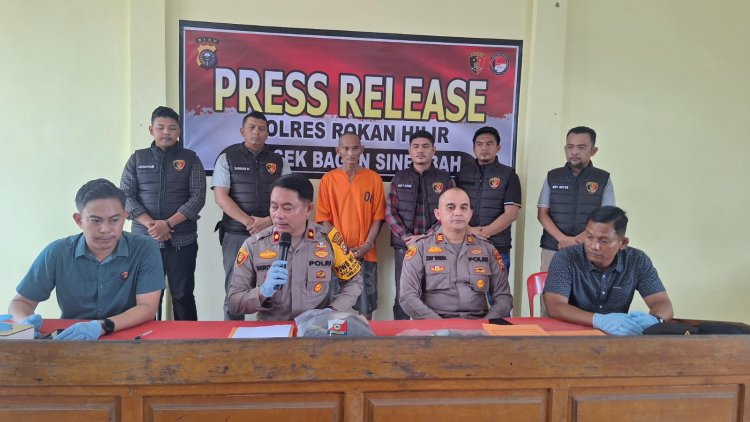 Ungkap Kasus Pembunuhan, Polsek Bagan Sinembah Gelar Konferensi Press