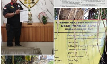 Diduga Korupsi Penyaluran Dana Desa Pandau Jaya, LSM Gakorpan Laporkan ke Polda Riau