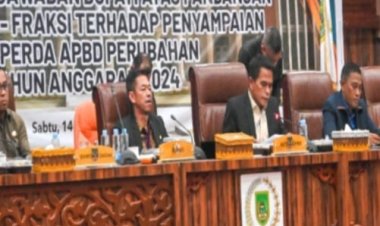 Bupati Rohil Sampaikan Jawaban Pemerintah pada Rapat Paripurna Ranperda APBD-P/2024