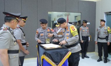 Kapolres Tanggamus Pimpin Sertijab Kasat Lantas dan Kapolsek Sumberejo