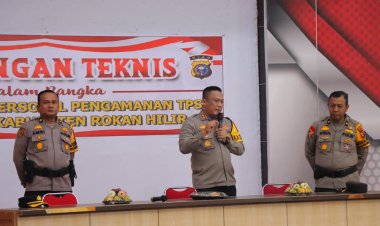 Beri Pembekalan Kepada Personel Pengamanan TPS Pilkada, Ini Pesan Kapolres Rohil