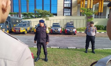 Polda Riau Lepas Personel Penebalan BKO Dalam Rangka Pemungutan dan Rekapitulasi Suara