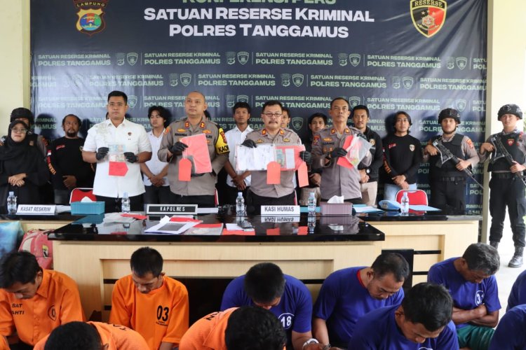 Polres Tanggamus Ungkap 5 Kasus Perjudian, 3 di Antaranya Judi Online dengan 16 Tersangka