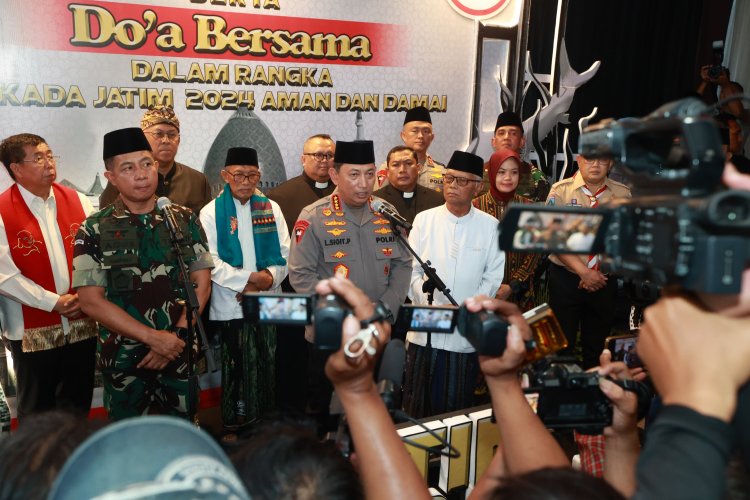 Kapolri dan Panglima Hadiri Doa Lintas Agama di Provinsi Jatim
