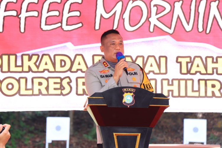 Kapolres Rohil Coffee Morning Bersama Paslon Pilkada