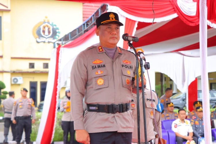 Kapolres Rohil Pimpin Apel Pergeseran Pasukan dalam Rangka Pengamanan TPS Pilkada Tahun 2024