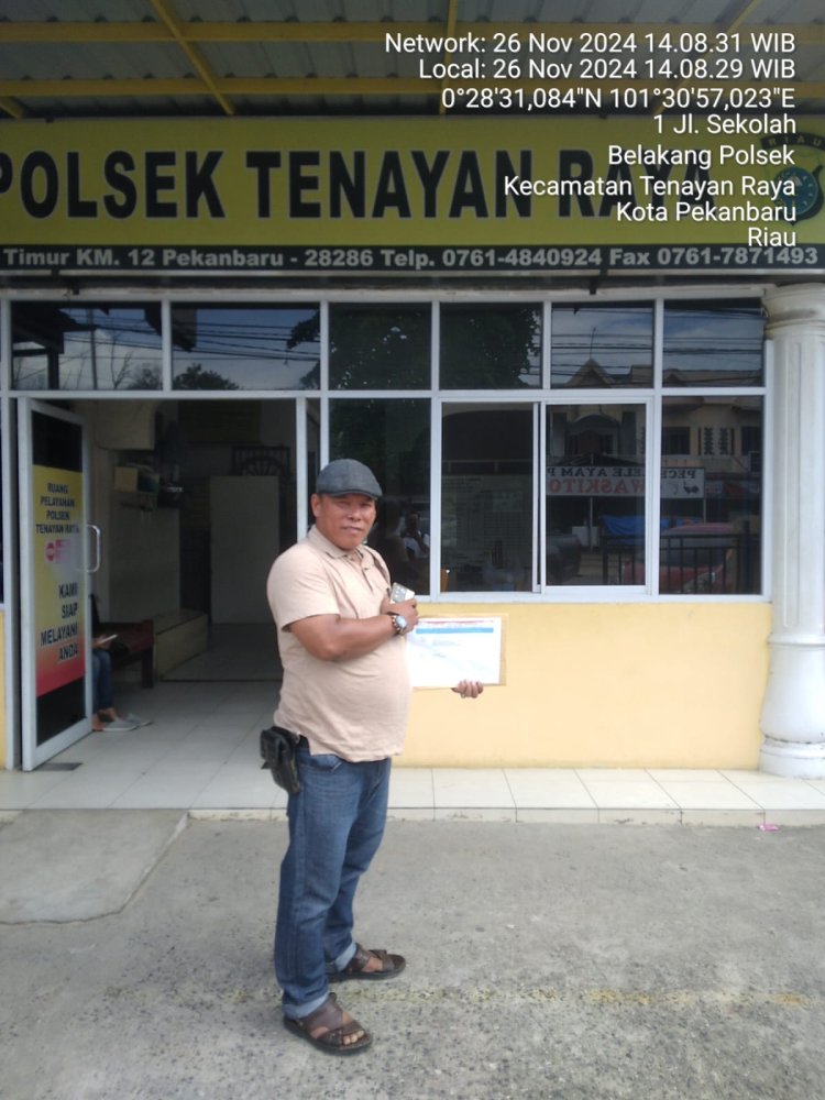 Laporan Informasi Tak Digubris, LSM Gakorpan Riau Layangkan Surat ke Polsek Tenayan Raya