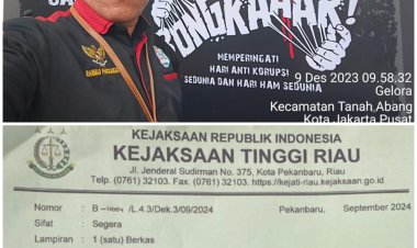 Laporkan Dugaan Korupsi DD di Rohil, LSM Gakorpan Riau Pertanyakan Kinerja Kajati Riau
