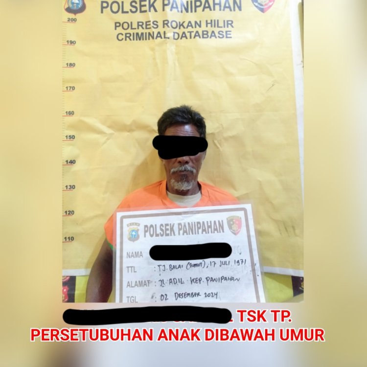 Pria Paruh Baya Setubuhi Anak Dibawah Umur, Iming-iming Uang Rp 100 Ribu