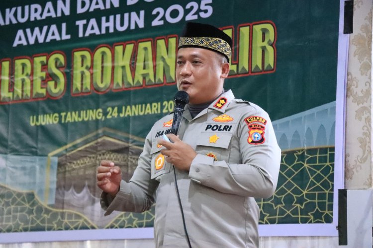 Kapolres Rohil Serahkan Tiket Umroh, Saat Tasyakuran dan Do'a bersama Awal Tahun