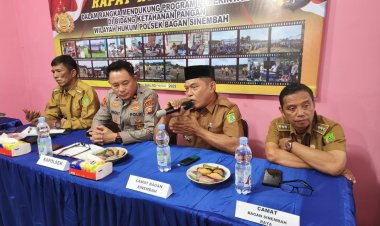 Kapolsek Bagan Sinembah Gelar Rapat Koordinasi Ketahanan Pangan, Dukung Program Pemerintah