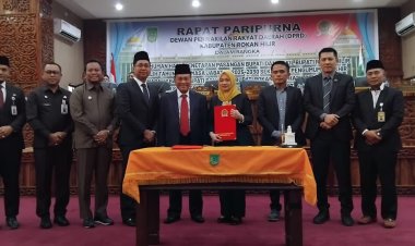 Bupati dan Wakil Bupati Terpilih Resmi Diumumkan DPRD Rohil