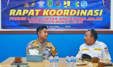 Satlantas Polres Rohil Gelar Rakor Bersama Dishub dan Organda