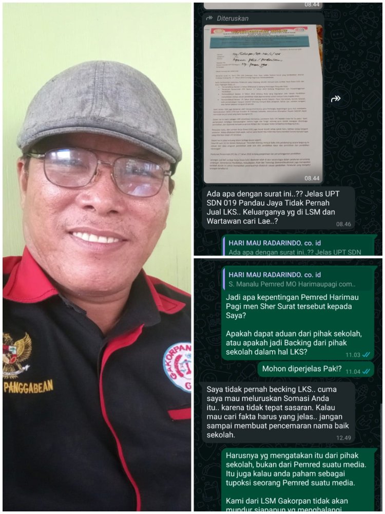 Ketua LSM Gakorpan Riau Tuding Pemred Salah Satu Media Tak Paham Tupoksi