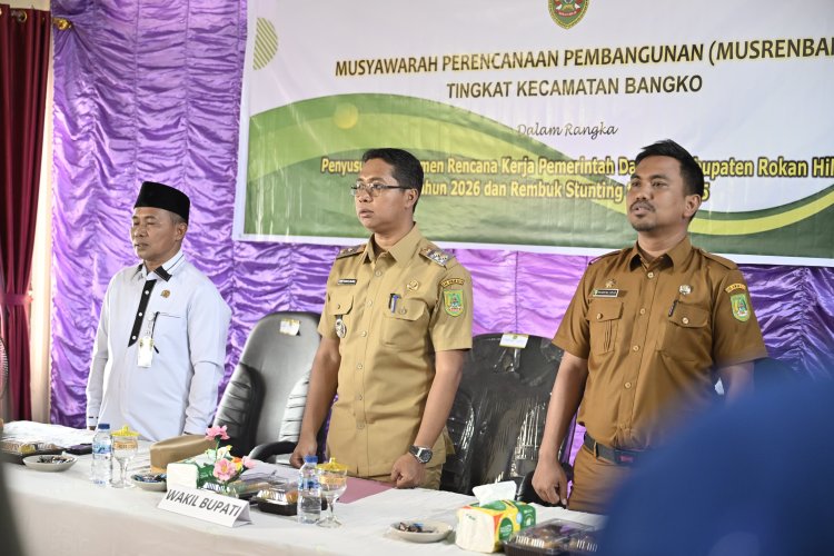 Musrenbang Kecamatan Bangko, Wabup Rohil Dorong Prioritas Pembangunan Aula Kantor Camat