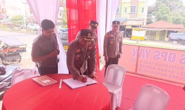 Kapolres Rohil Tinjau Pos Yantertib Ramadhan 1446 H tahun 2025 di Bagan Sinembah