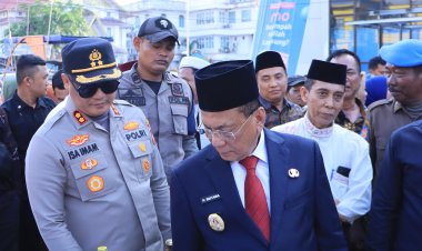 Kapolres Rohil Hadir dan Tinjau Pembukaan Pasar Ramadhan di Bagansiapiapi