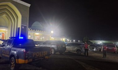 Polres Rohil dan Jajaran Patroli Pengamanan Shalat Isya dan Tarawih