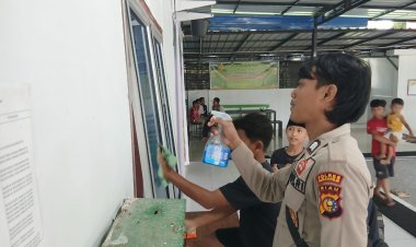 Kapolres Rohil Pimpin Goro di Masjid, Peduli Kebersihan Rumah Ibadah