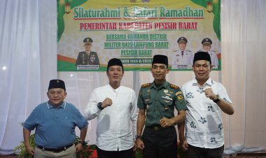 Kodim 0422/Lampung Barat laksanakan Silaturahmi dan Safari Ramadan Bersama Pemerintah Kabupaten Pesisir Barat.
