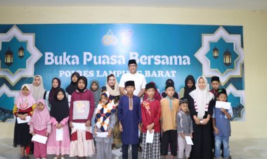 Kapolres Lampung Barat Gelar Buka Puasa Bersama dan beri Santunan Anak Yatim