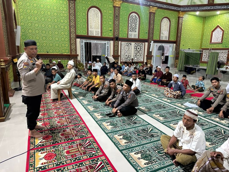 Safari Ramadhan di Masjid Nurul Iman Banjar XII, Kapolres Rohil Peduli Masyarakat