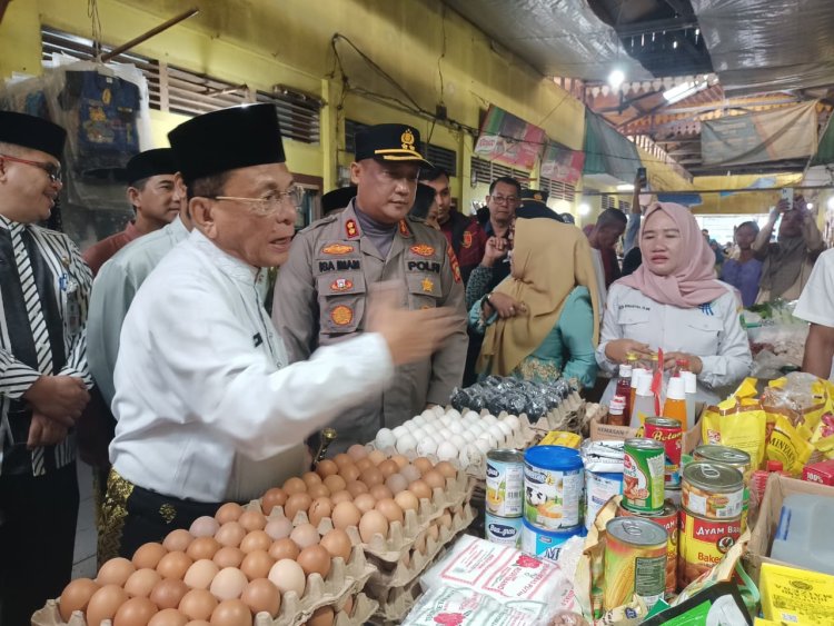 Forkopimda Bersama Kapolres Rohil Sidak Pasar, Antisipasi Kelangkaan Bahan Pokok