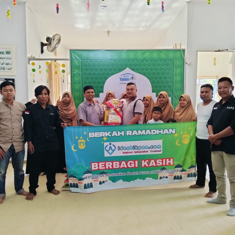 Peringati HUT ke-4 Penuh Berkah, Jajaran Redaksi Media identikPos.com Berbagai Kasih di Bulan Ramadhan