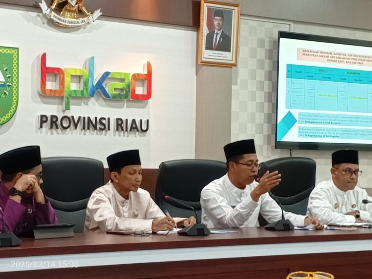 Evaluasi Ranperda dan Ranperbup APBD Rohil 2025 di BPKAD Riau. Beberapa Poin Perlu Dikaji Ulang