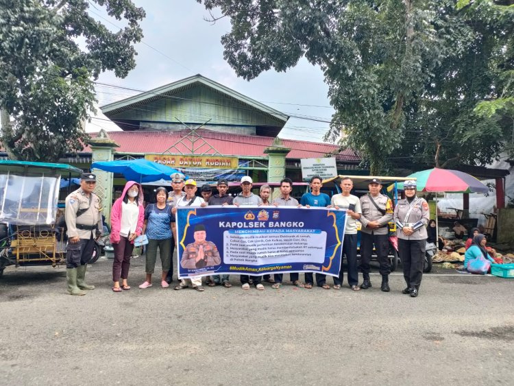 Polsek Bangko Beri Tips Aman Mudik Lebaran, 1446 H