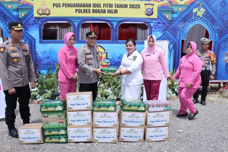 Kapolres Rohil dan Bhayangkari Beri Arahan Ops Ketupat LK 2025 dan Bingkisan
