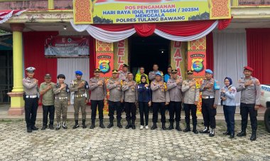 Kabag Ops Bersama PJU Polres Tulang Bawang Kunjungan di Tiga Pos Operasi Ketupat Krakatau 2025, Ini Tujuannya