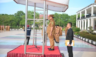 Bupati Rohil  Pimpin Apel dan Halal Bihalal