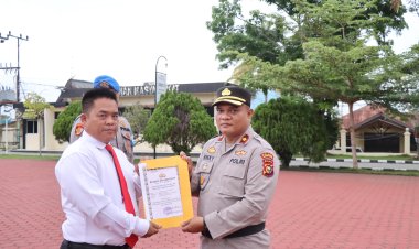 Kapolsek Pujud dan 8 Personel, Terima Penghargaan Saat Upacara Hari Kesadaran Nasional