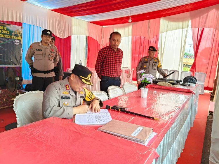 Optimalkan Pengamanan Kamtibmas dan Arus Lalin, Kapolres Rohil Cek Pospam Lebaran LK 2025