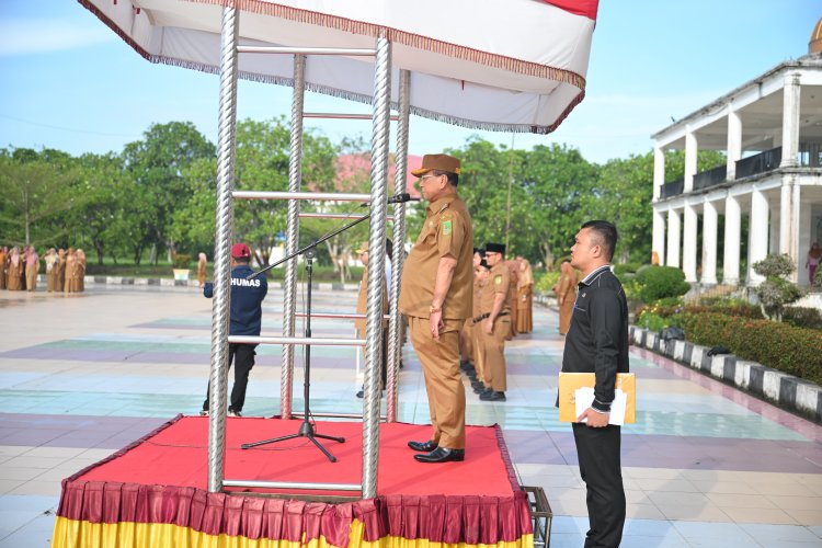 Bupati Rohil  Pimpin Apel dan Halal Bihalal