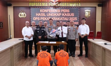 Polres Lampung Barat Gelar Konferensi Pers Hasil Operasi Pekat Krakatau 2025