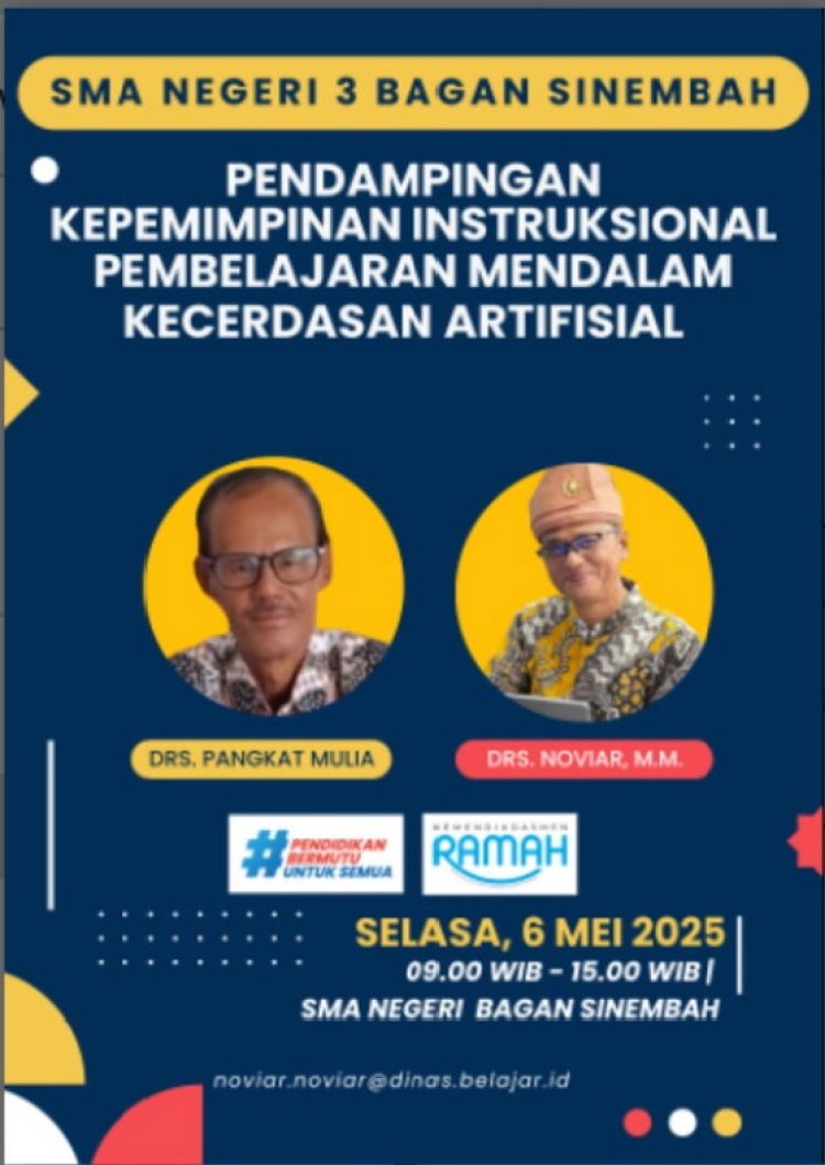 Kepala Sekolah SMAN 3 Bagan Sinembah Sambut Tokoh Pendidikan Nasional Berbasis Kecerdasan Artifisial