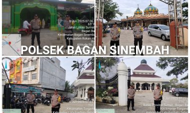 Polres Rohil Laksanakan Pengamanan Shalat Id 1446 H, Bersama Polsek Jajaran