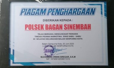 Masyarakat Balam Sempurna Kota Apresiasi Kinerja Polsek Bagan Sinembah Ungkap Kasus Narkotika