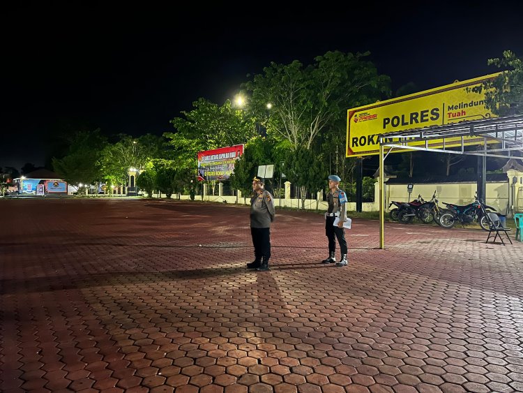 Polres Rohil dan Polsek Jajaran Serentak KRYD Patroli Blue Light, Cegah Premanisme