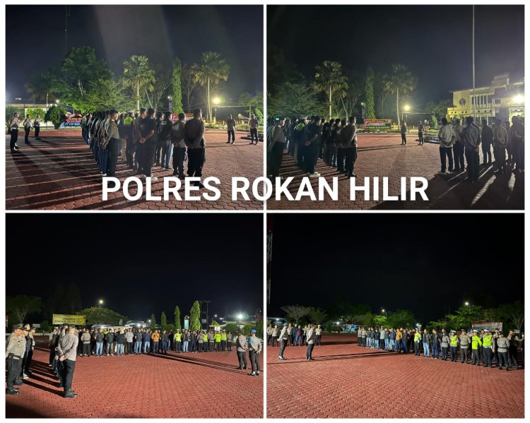 Tim RAGA Polres Rohil Bersama Jajaran Polsek Persempit Ruang Gerak Premanisme