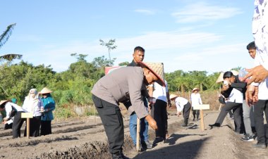 Dukung Astacita Presiden RI, Polres dan Polsek Jajaran Gelar Tanam Jagung Serentak