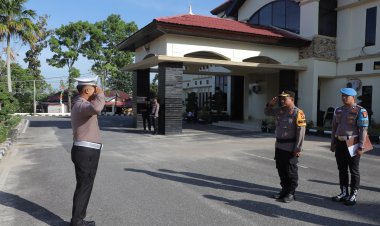 Kapolres Rohil Pimpin Apel Gelar Pasukan Operasi Patuh Lancang Kuning Tahun 2025