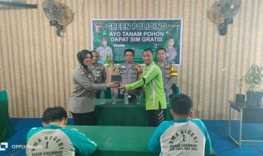 Tanam Pohon di Halaman Sekolah, Polsek Bagan Sinembah Wujudkan Green Policing Humanis dan Adaptif