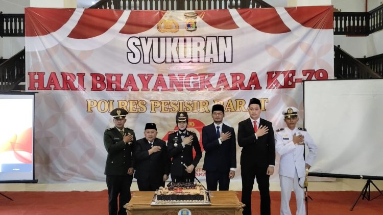 Polres Pesisir Barat Gelar Syukuran Hari Bhayangkara ke-79 "Polri Untuk Rakyat"