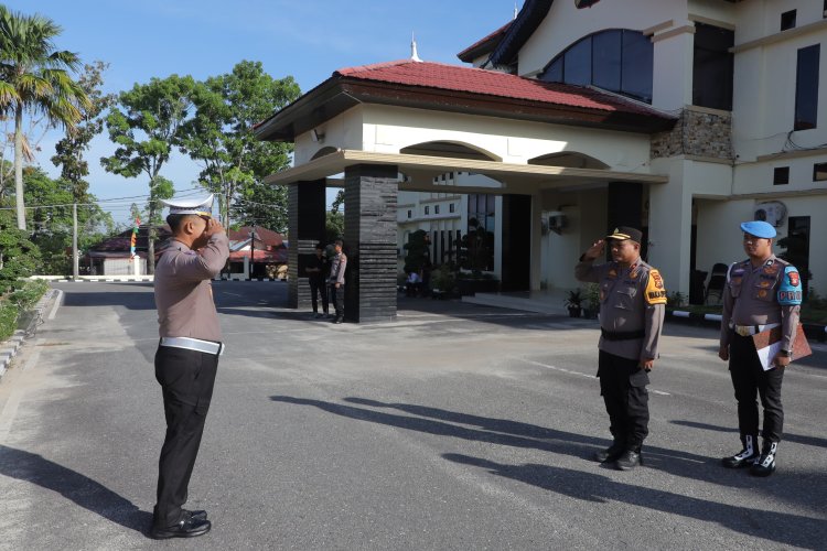 Kapolres Rohil Pimpin Apel Gelar Pasukan Operasi Patuh Lancang Kuning Tahun 2025