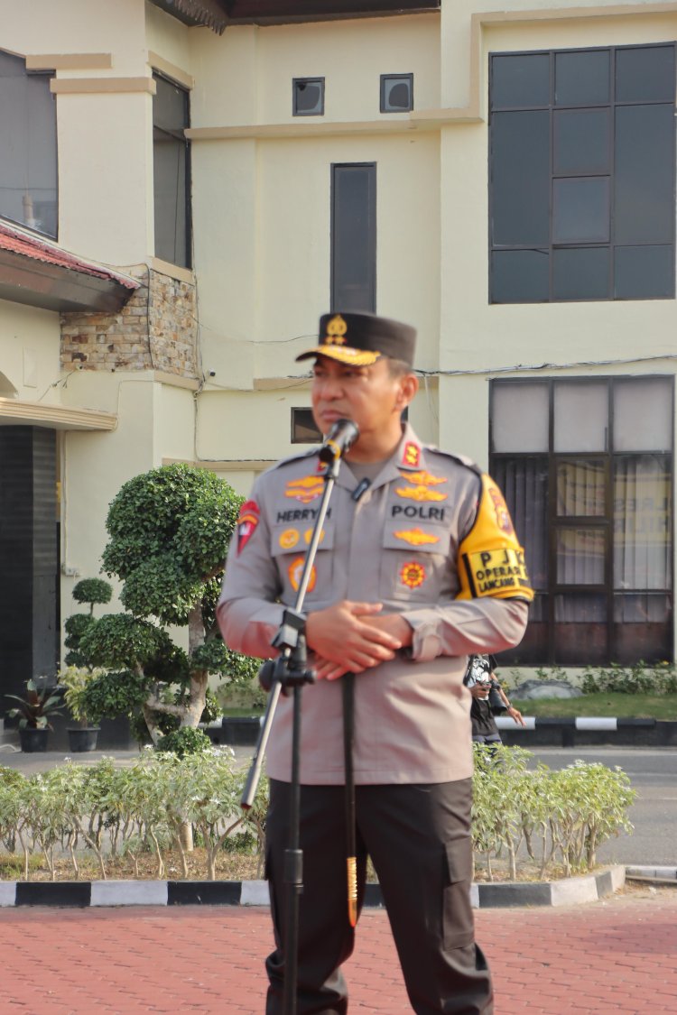 Kapolda Riau Pimpin Apel Kesiapsiagaan Penanggulangan Bencana Asap dan Karhutla di Rohil