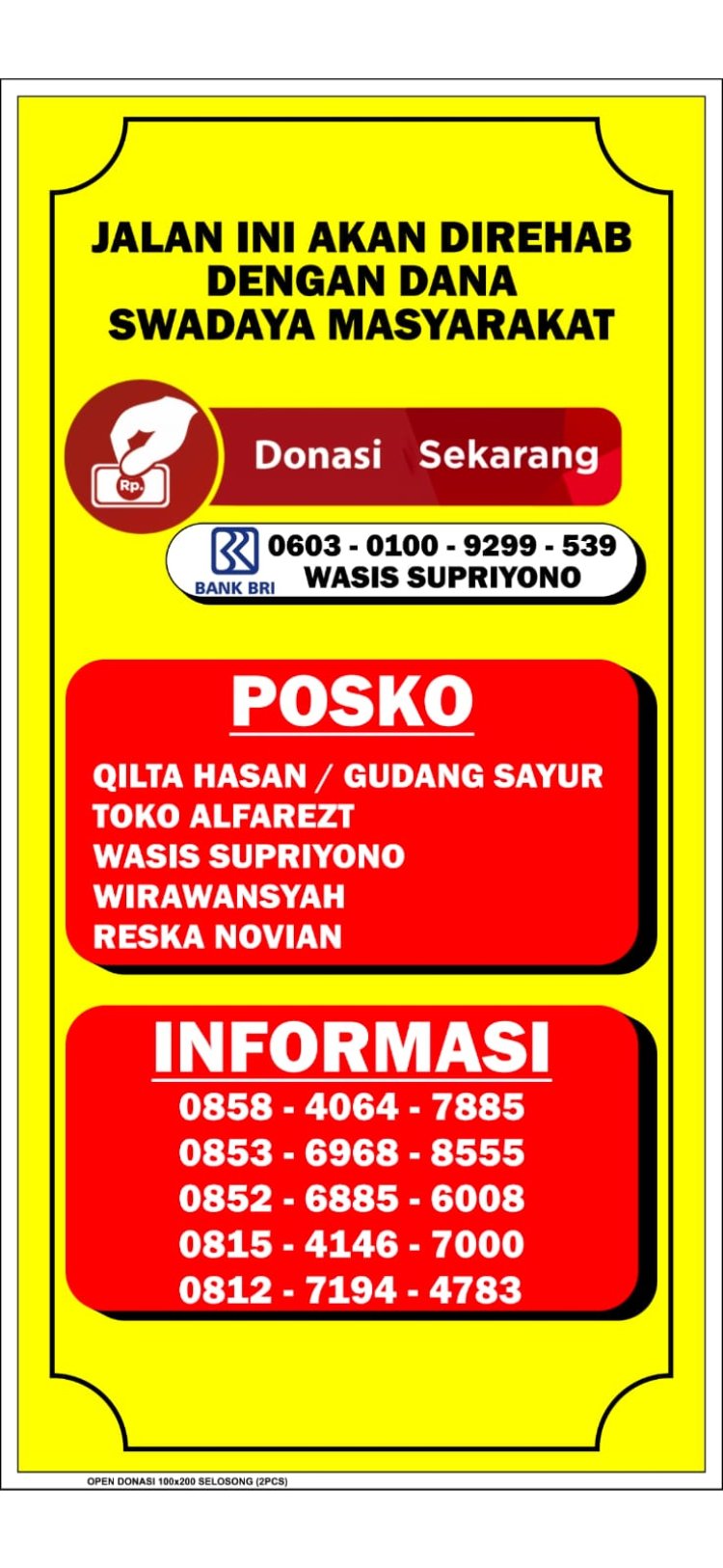 Terkesan Tak Diperhatikan Pemerintah, Warga Sukarame Lampung Barat, Bentuk Panitia Penggalangan Dana untuk Perbaiki Jalur Sukarame - Padang Dalom